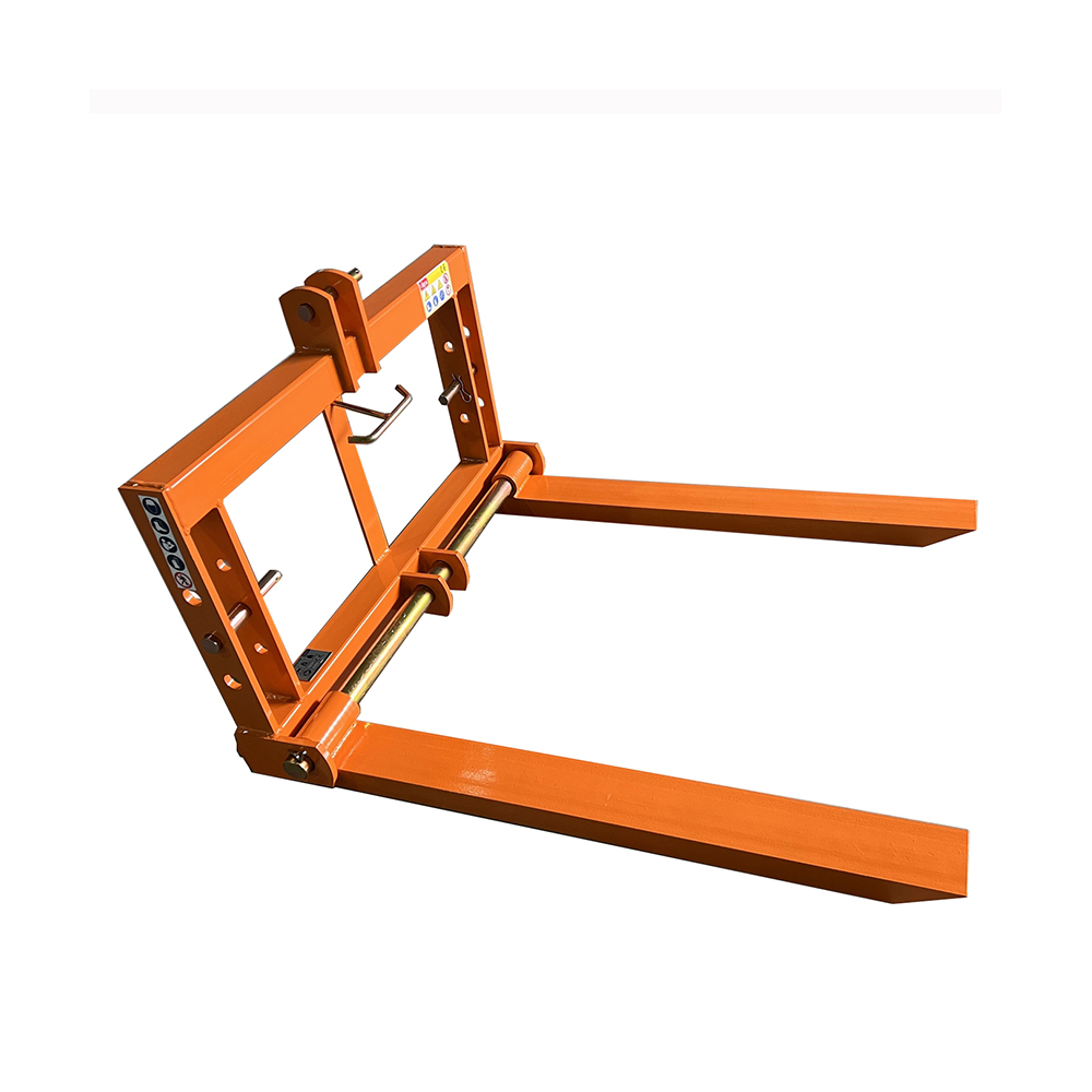 Tractor pallet fork with Adjustable Stabilizer Bar